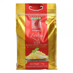 rbs43414f.jpg 43414 8906076271592 ZEEBA BASMATI CREAMY SELLA RICE 5KG