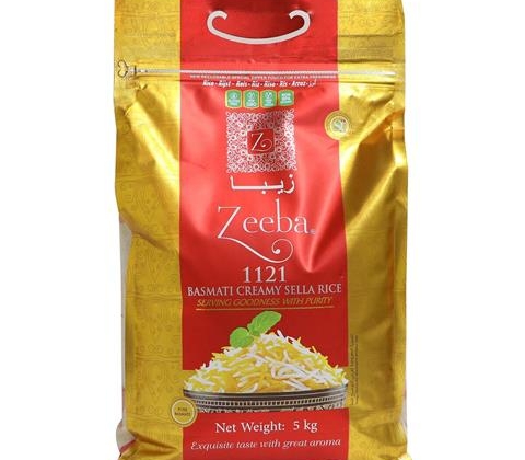 43414 8906076271592 ZEEBA BASMATI CREAMY SELLA RICE 5KG