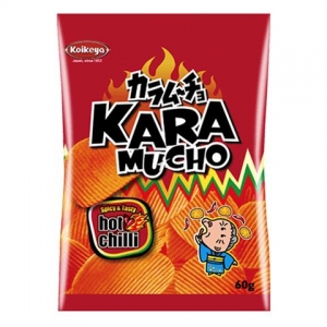 rbs44673f.jpg 44673 4901335003673 KAAMUCHO POTATO CHIPS HOT CHILLI RIDGE CUT 60G