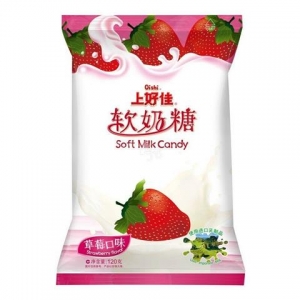 rbs56620f.jpg 56620 6926265329653 OISHI CARAMELLE FRAGOLA SOFT MILK CANDY 120G