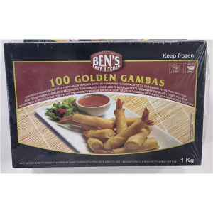 rbs57719f.jpg 57719 8717853670299 BEN'S 100 GOLDEN GAMBAS INVOLTINI CON GAMBERI CONGELATO 100PZ 1KG