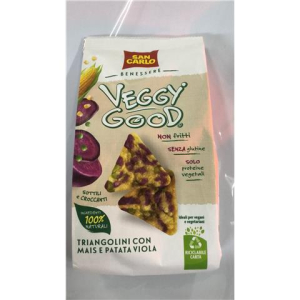 rbs58989f.jpg 58989 8003130846342 SAN CARLO VEGGY GOOD TRIANGOLINI CON MAIS E PATATA VIOLA 65G